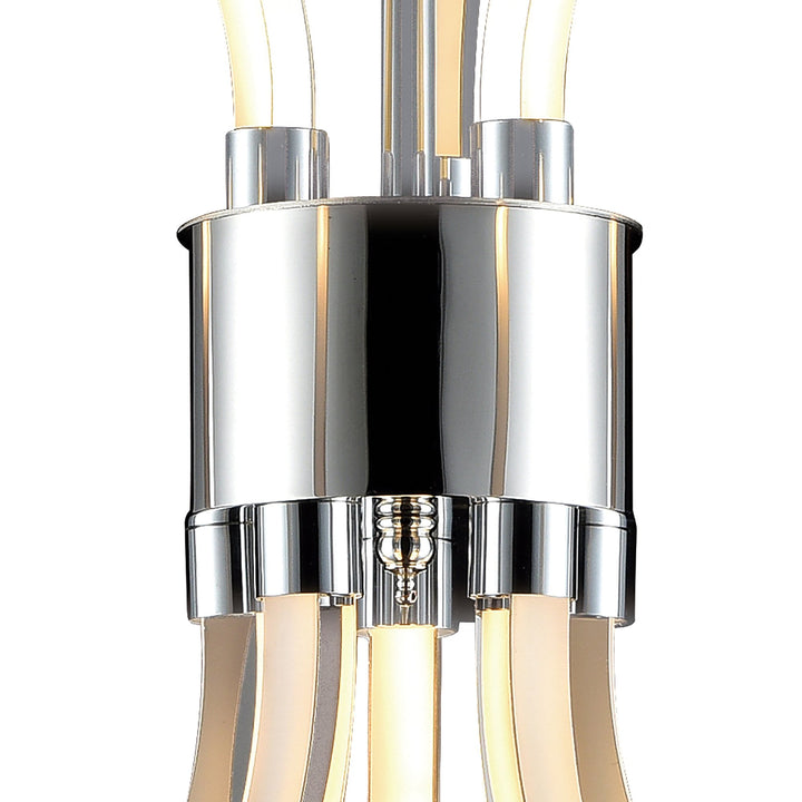 Mantra M5563 Versailles Pendant LED Light Polished Chrome White Acrylic