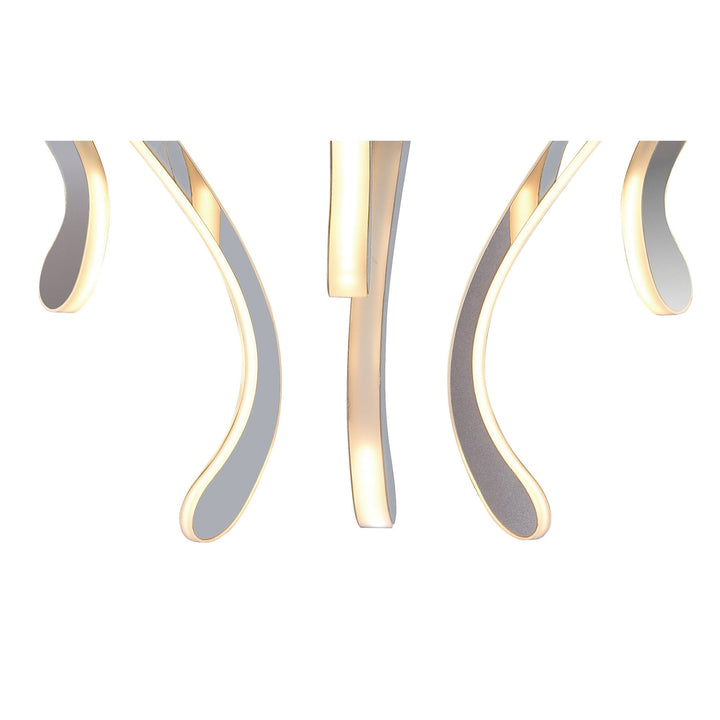 Mantra M5564 Versailles Pendant LED Light Polished Chrome White Acrylic