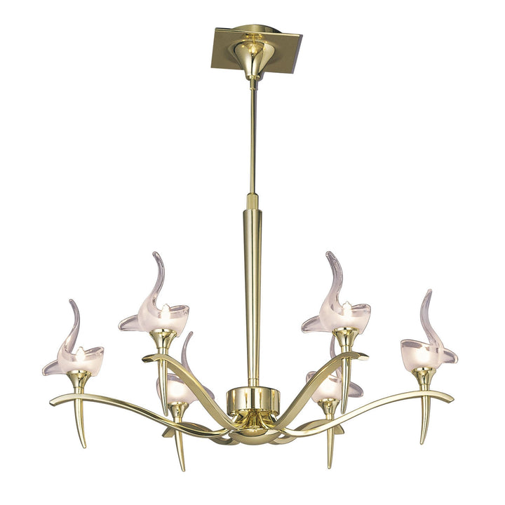Mantra M0322PB Viena Telescopic Pendant Round 6 Light G9 Polished Brass