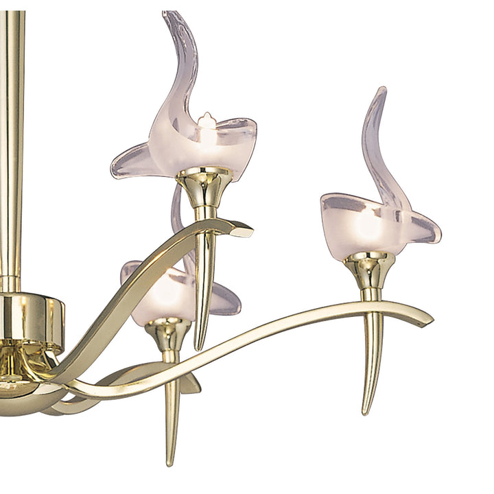 Mantra M0322PB Viena Telescopic Pendant Round 6 Light G9 Polished Brass