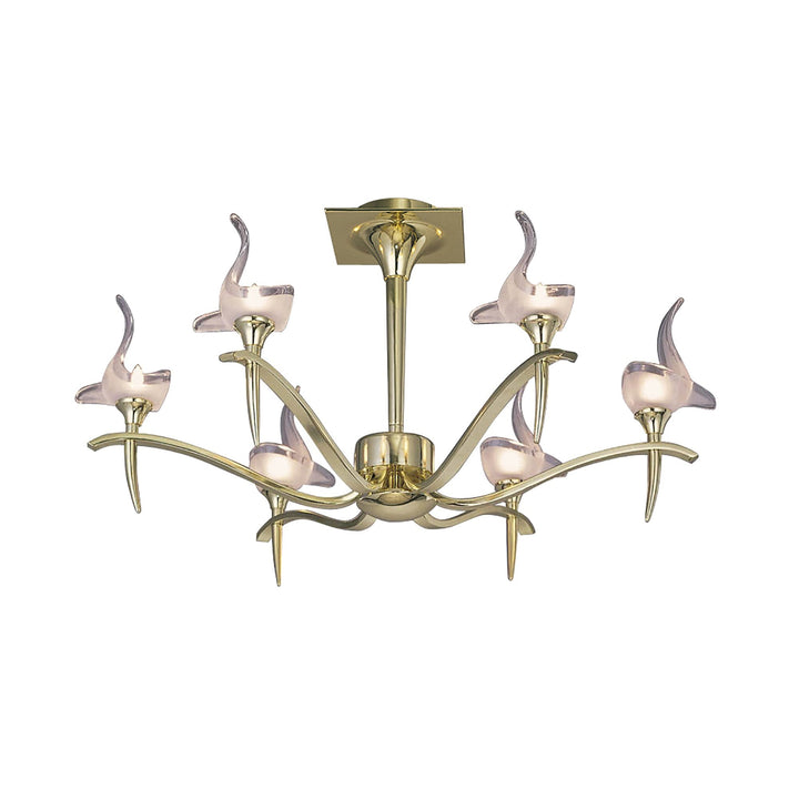 Mantra M0324PB Viena Semi Flush Round 6 Light G9 Polished Brass