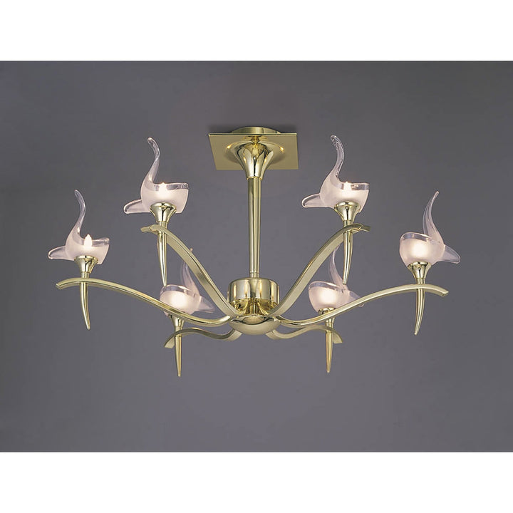 Mantra M0324PB Viena Semi Flush Round 6 Light G9 Polished Brass