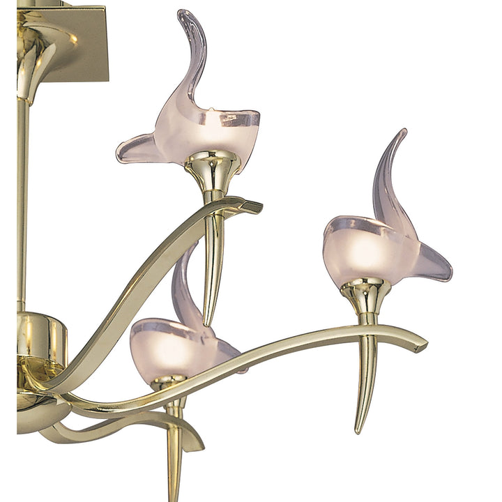 Mantra M0324PB Viena Semi Flush Round 6 Light G9 Polished Brass