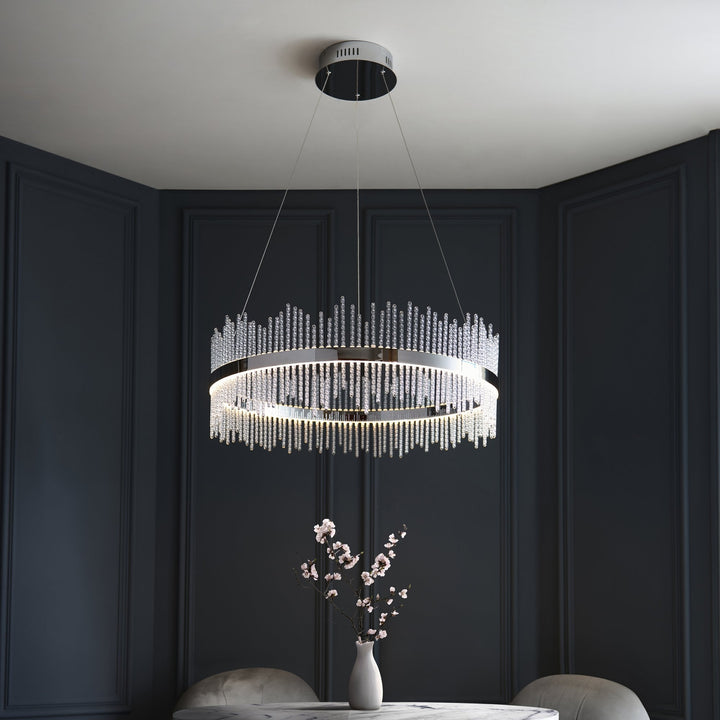 Endon 107108 Pendant LED Light Chrome Plate And Clear Glass