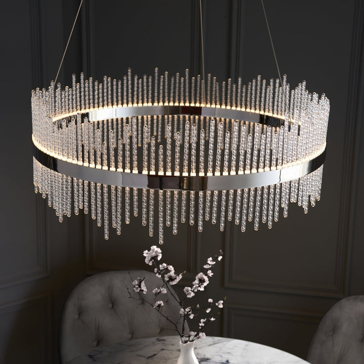 Endon 107108 Pendant LED Light Chrome Plate And Clear Glass