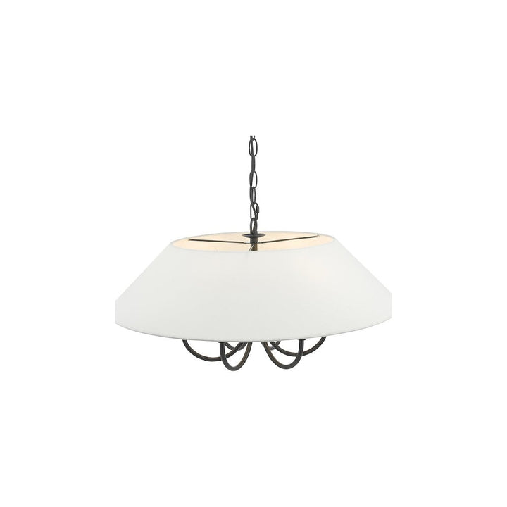 Dar SIV0622 | Sivan 6 Light Pendant | Matt Black With Shade