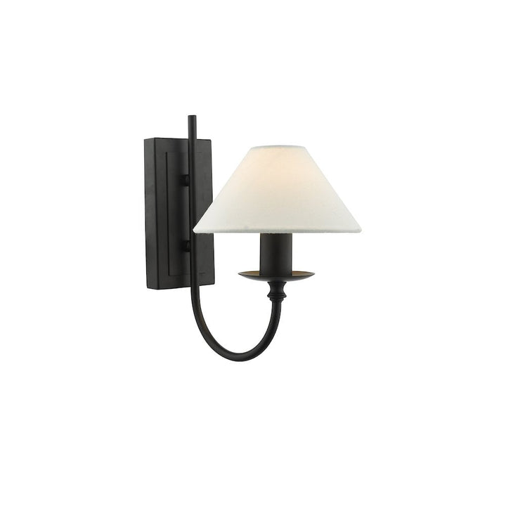 Dar SIV0722 | Sivan Wall Light | Matt Black With Shade