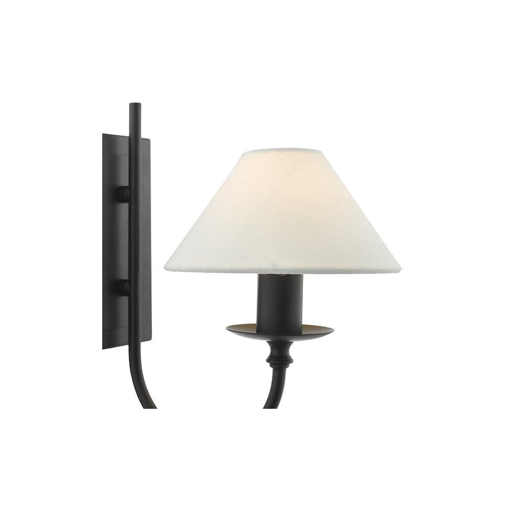 Dar SIV0722 | Sivan Wall Light | Matt Black With Shade