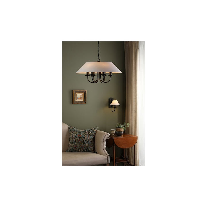 Dar SIV0722 | Sivan Wall Light | Matt Black With Shade