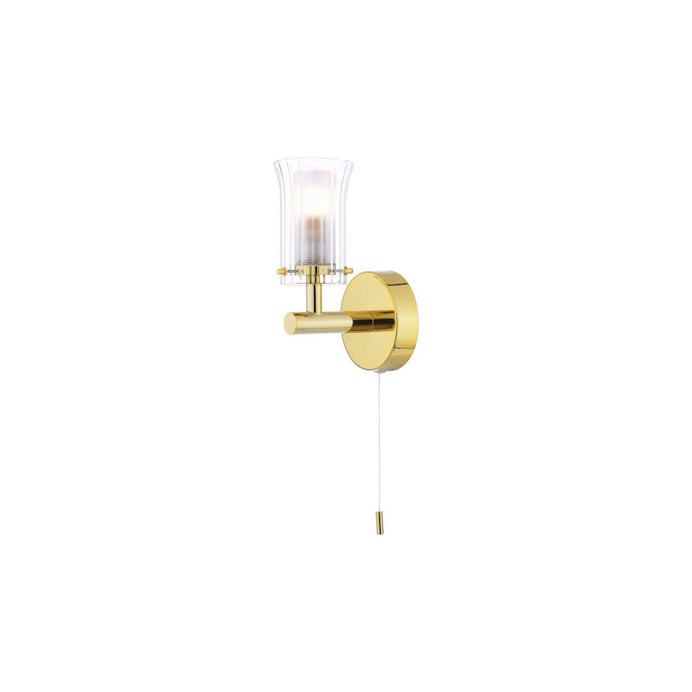 Dar ELB0735 | Elba | Polished Gold Bathroom Wall Light