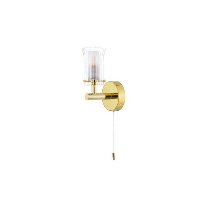 Dar ELB0735 | Elba | Polished Gold Bathroom Wall Light