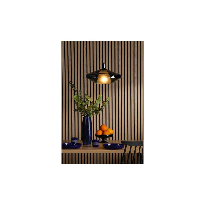 Dar ESM8623 | Esmeralda | Single Pendant | Blue & Opal Glass