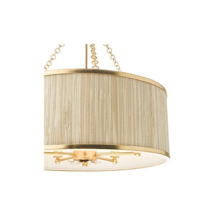 Dar FEN0535 | Fenella | 5-Light Pendant | Gold Leaf