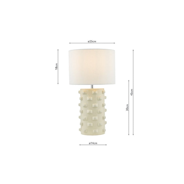 Dar GEO422 | Georgina Table Lamp | White with Shade