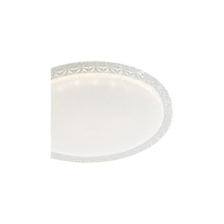Dar IBE502 | Iben Flush Ceiling Light | White Acrylic with LED