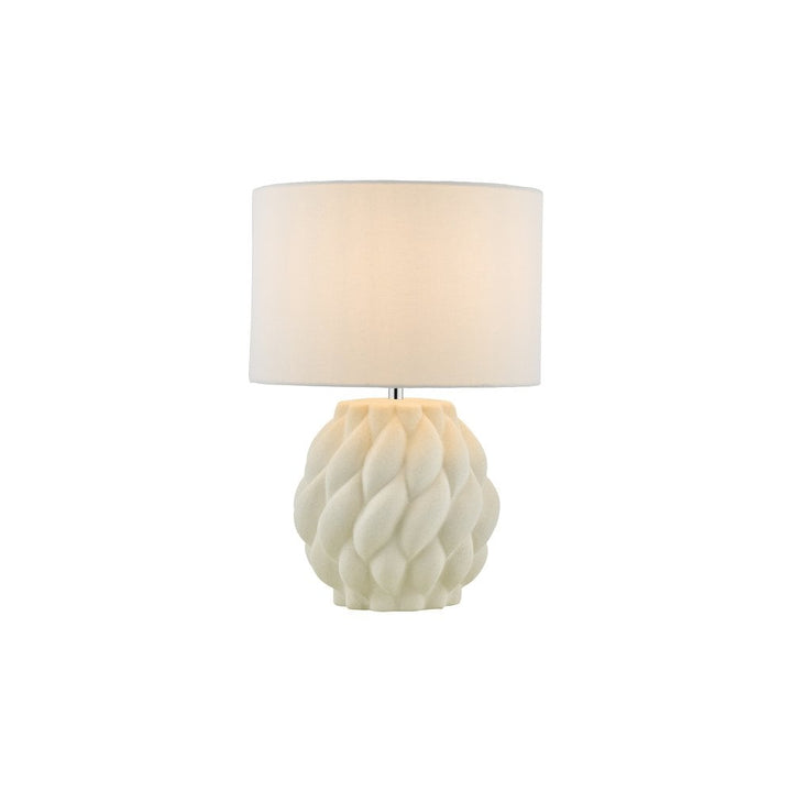 Dar IDO422 | Idonia Table Lamp | White Textured Base with Shade