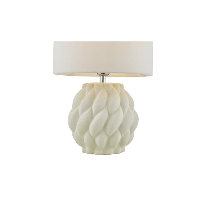 Dar IDO422 | Idonia Table Lamp | White Textured Base with Shade