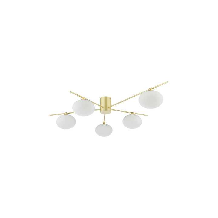 Dar JAS5435 | Jasper | 5 Light Semi-Flush Ceiling Light | Satin Gold