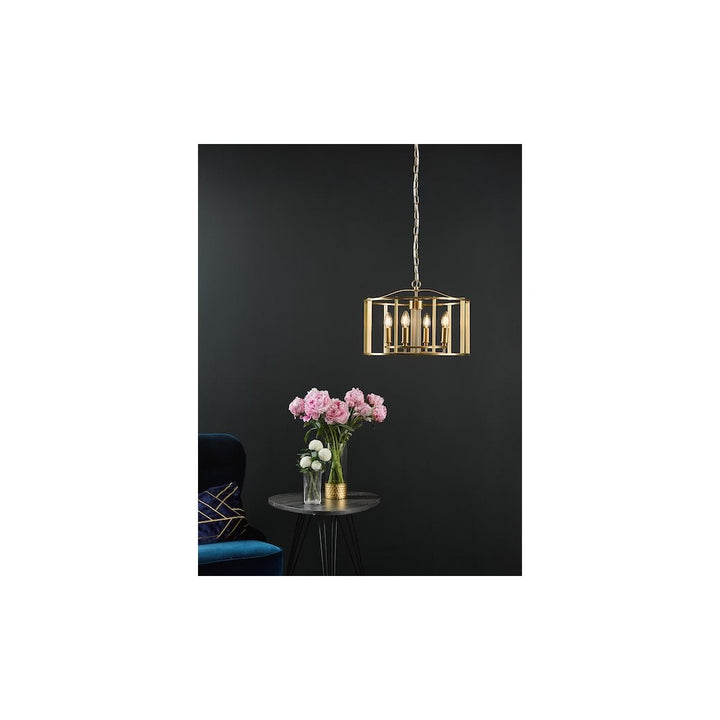 Dar MYK0463 | Myka | 4-Light Pendant in Brushed Bronze