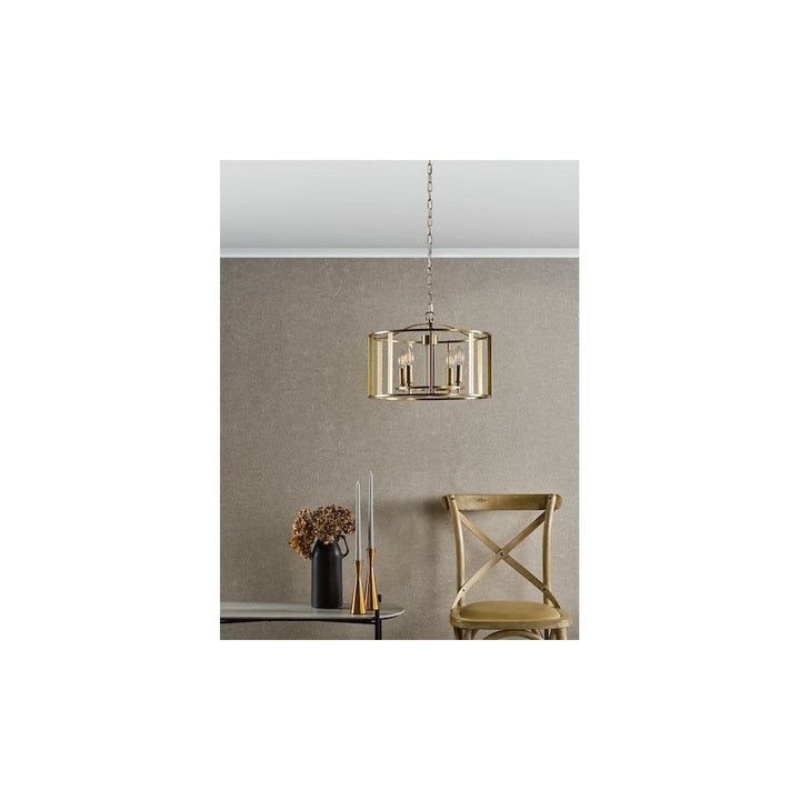 Dar MYK0463 | Myka | 4-Light Pendant in Brushed Bronze