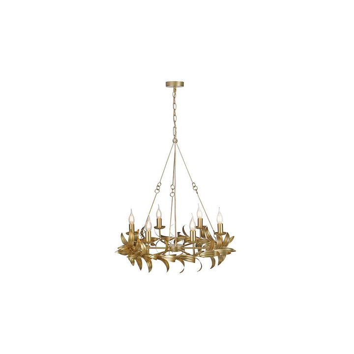 Dar NAD0635 | Nadria | 6-Light Pendant in Satin Gold