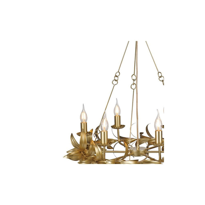 Dar NAD0635 | Nadria | 6-Light Pendant in Satin Gold