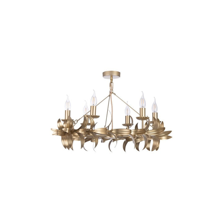 Dar NAD0635 | Nadria | 6-Light Pendant in Satin Gold