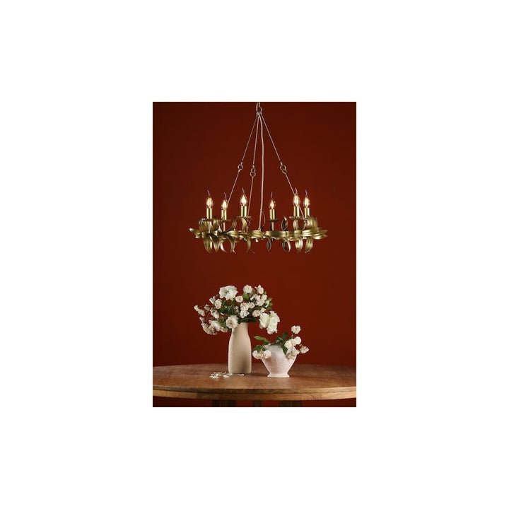 Dar NAD0635 | Nadria | 6-Light Pendant in Satin Gold