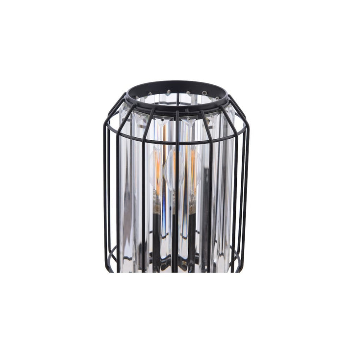 Dar NAE4222 | Naeva | Table Lamp in Matt Black and Crystal