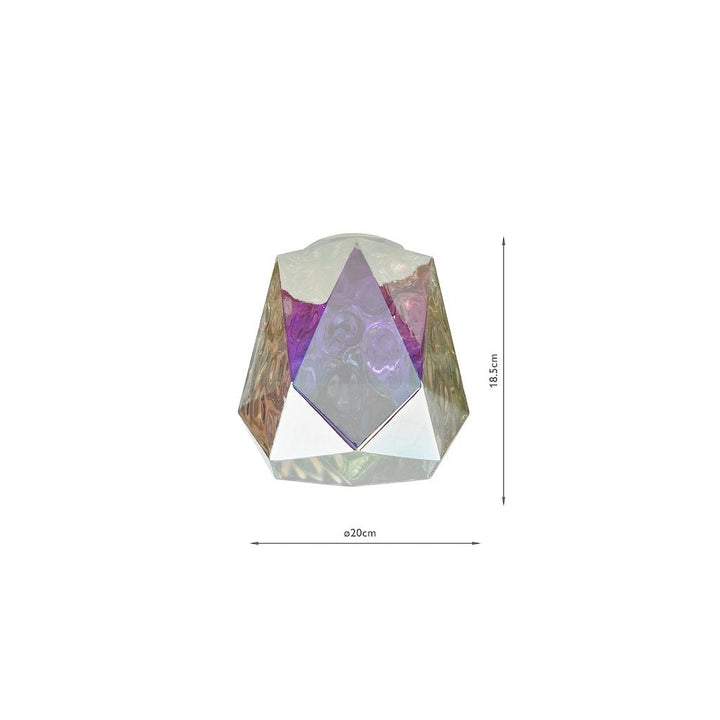 Dar BAX6555 | Baxley | Easy Fit Shade | Iridised Glass