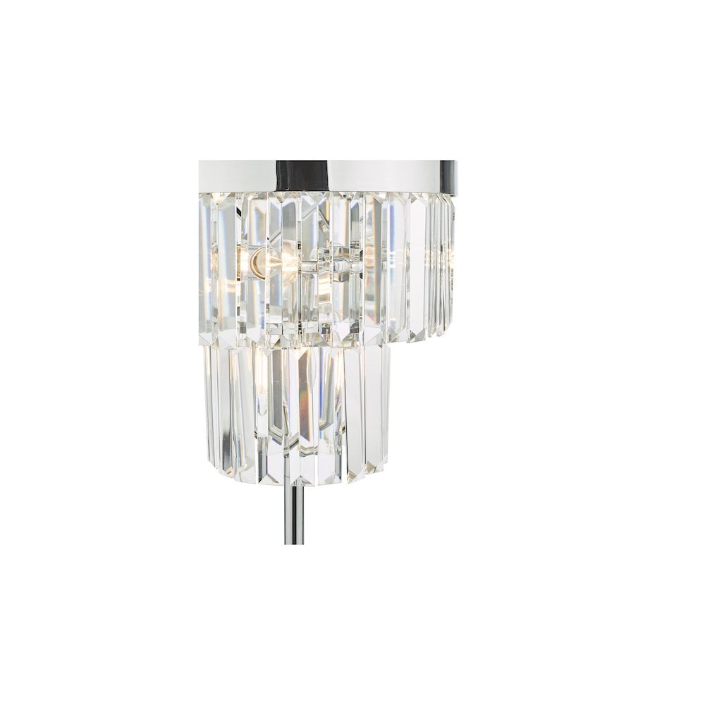 Dar Lighting ANG4208 | Angel 4-Light Table Lamp | Crystal & Polished Chrome