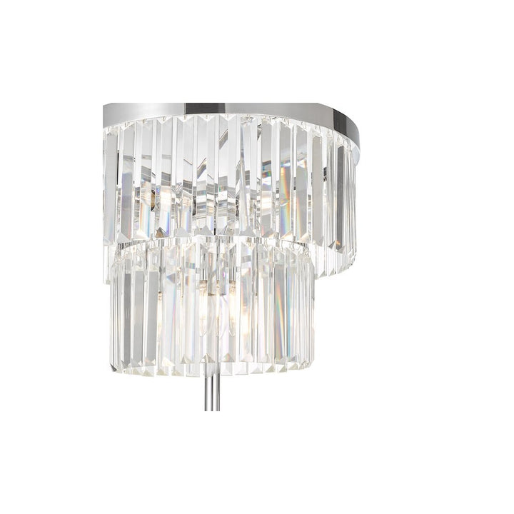 Dar Lighting ANG4908 | Angel 6-Light Floor Lamp | Polished Chrome & Crystal