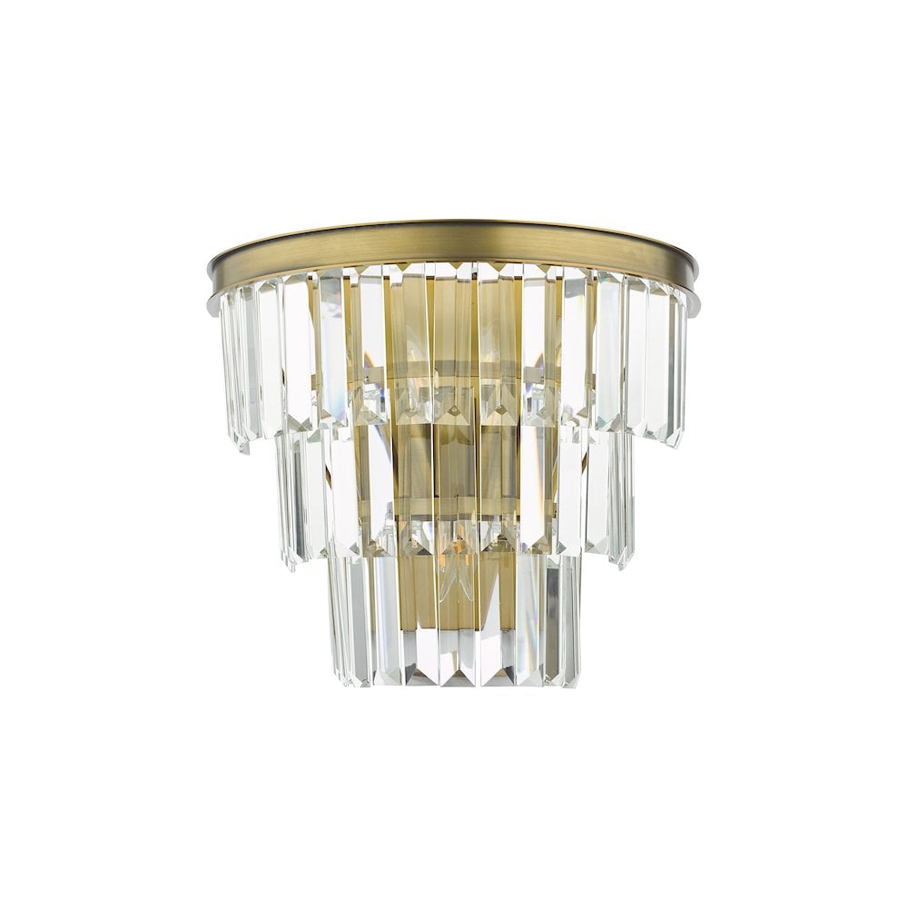 Dar RHA3063 | Rhapsody | 3 Light | Wall Light | Crystal and Bronze