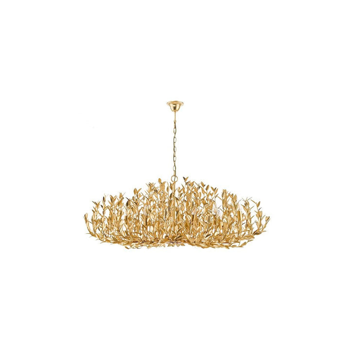 Dar SIL1235 | Silvius | 12 Light Oval Pendant | Gold Leaf