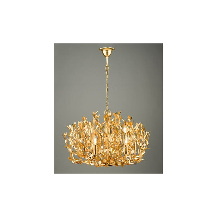 Dar SIL1335 | Silvius | 9 Light Pendant | Gold Leaf