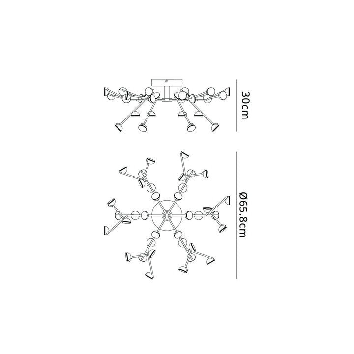 Mantra M8653 Adn 24 Light LED Ceiling Dimmable White