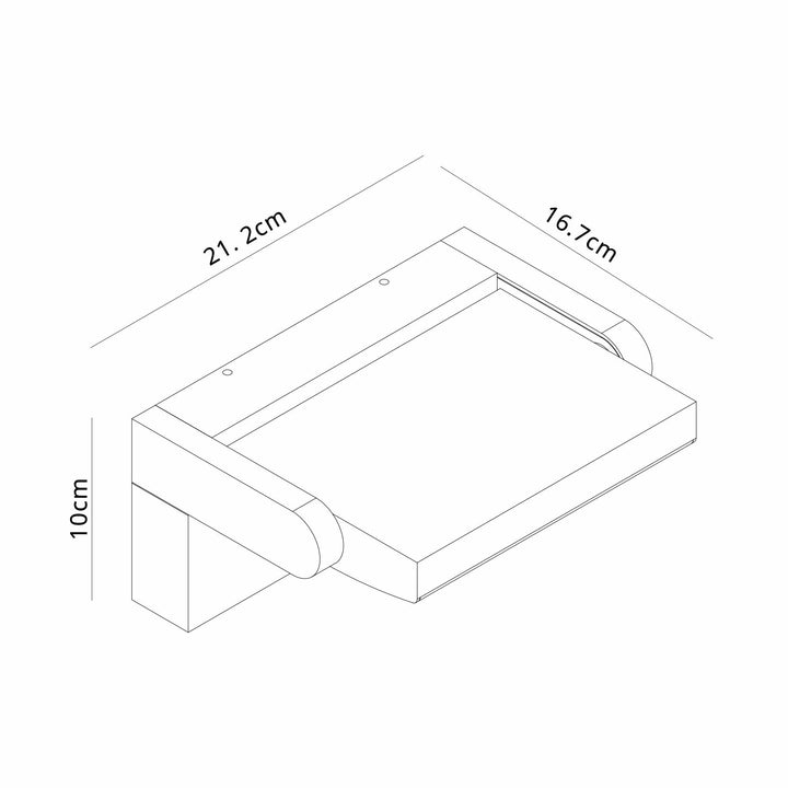 Mantra M8472 Cooper Outdoor LED Motion Sensor Wall Lamp Adjustable White
