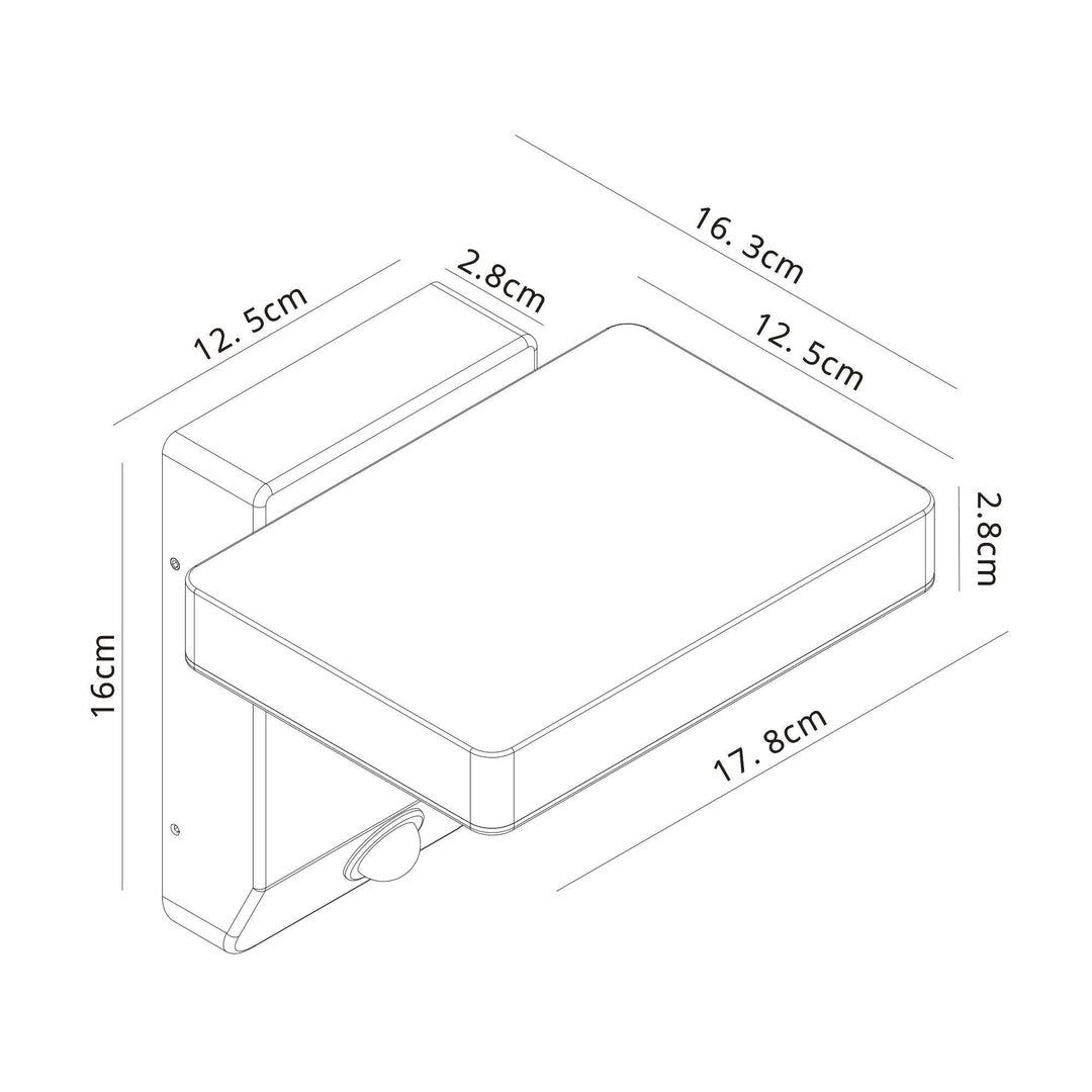 Mantra M8476 Cooper Outdoor LED Motion Sensor Wall Lamp White