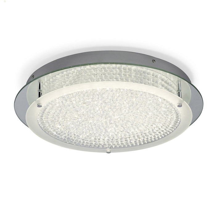 Mantra M5092 Cristal LED Flush Light 45cm Round 21W LED 4000K Polished Chrome / Cristal
