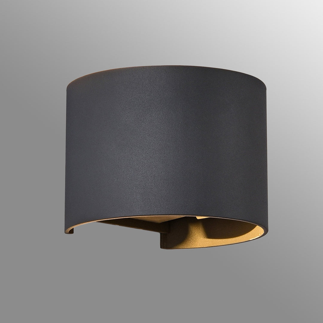 Mantra M8604 Davos Outdoor Round LED Wall Lamp Dimmable Anthracite