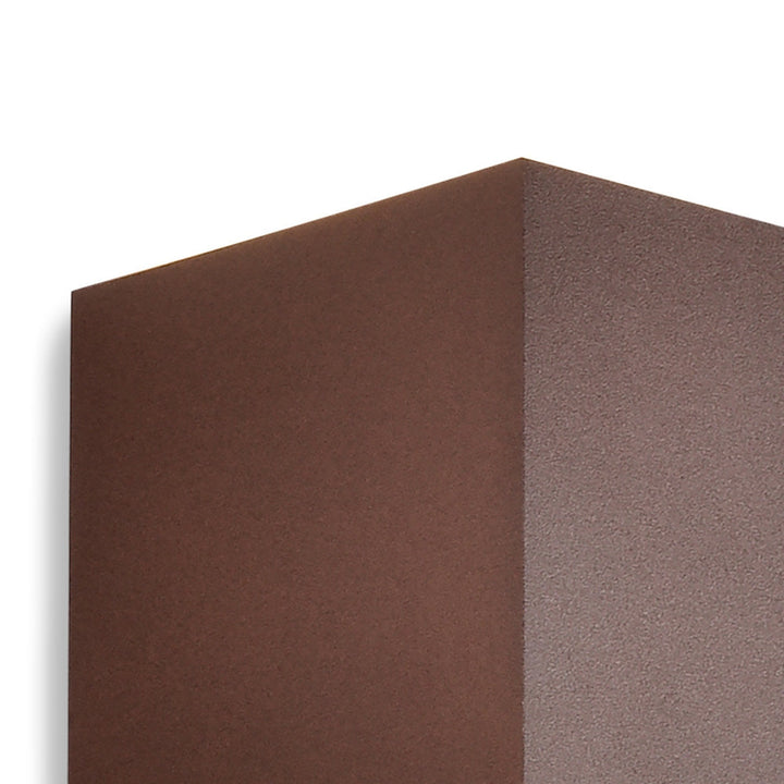 Mantra M8602 Davos Outdoor Square LED Wall Lamp Dimmable Rust Brown