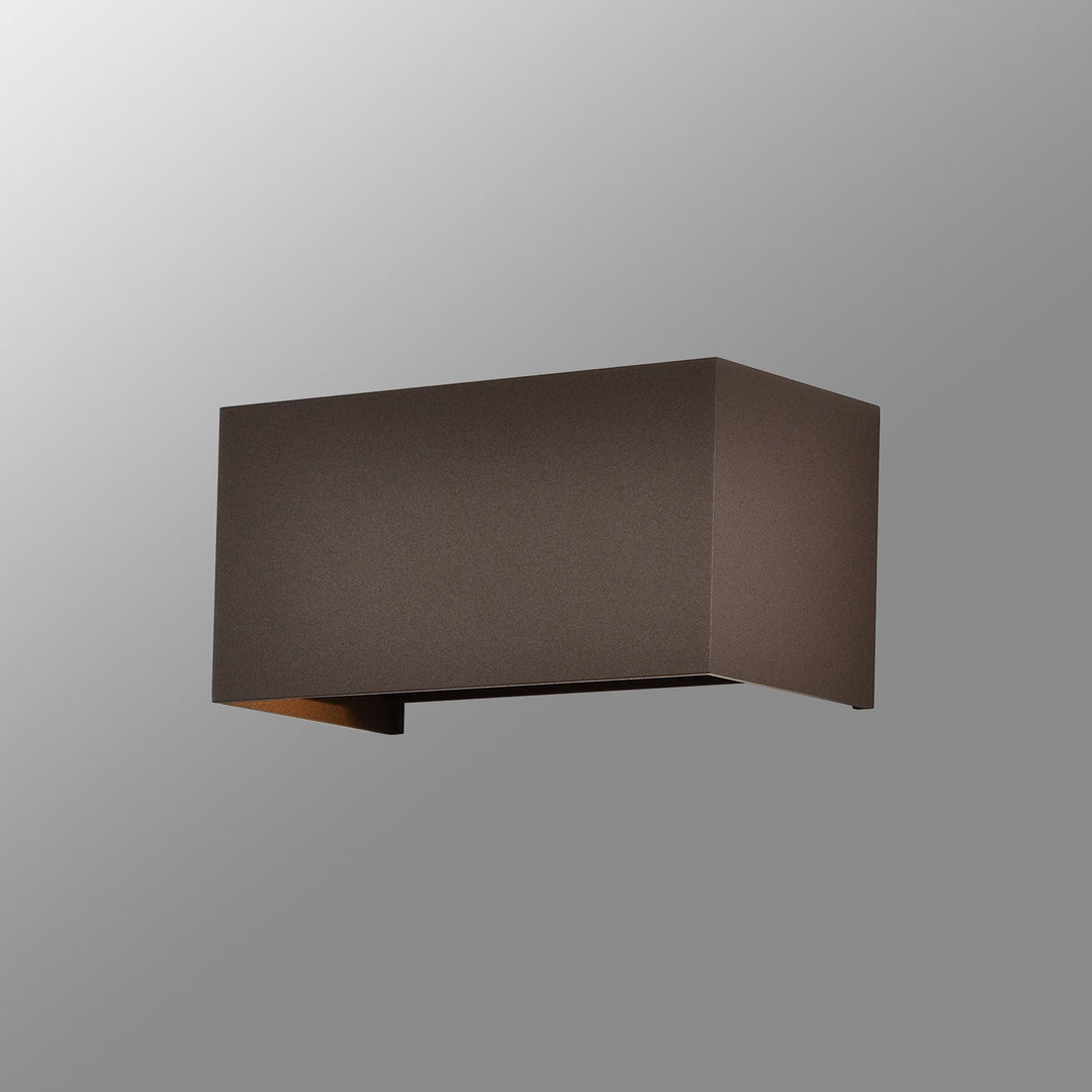 Mantra M8608 Davos Outdoor Rectangle LED Wall Lamp Dimmable Rust Brown