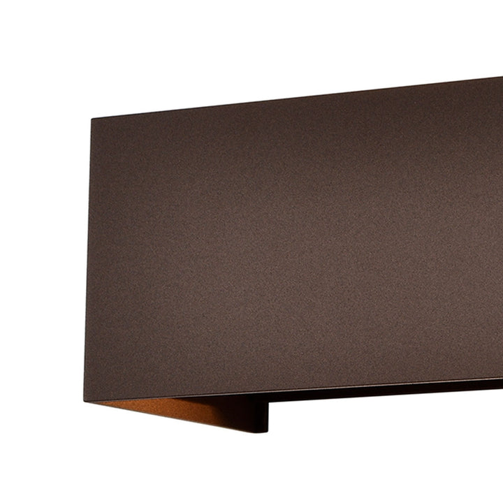 Mantra M8608 Davos Outdoor Rectangle LED Wall Lamp Dimmable Rust Brown