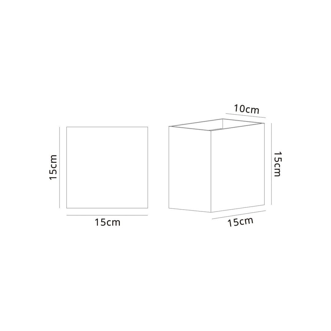 Mantra M8611 Davos Outdoor XL Square LED Wall Lamp Dimmable Sand Black