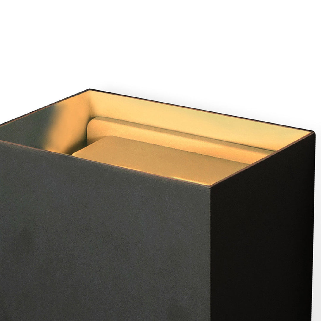 Mantra M8611 Davos Outdoor XL Square LED Wall Lamp Dimmable Sand Black