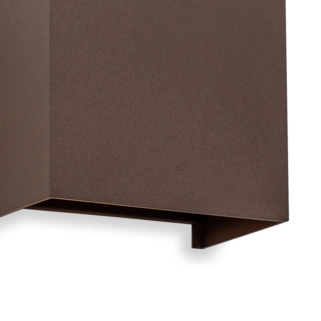 Mantra M8612 Davos Outdoor XL Square LED Wall Lamp Dimmable Rust Brown