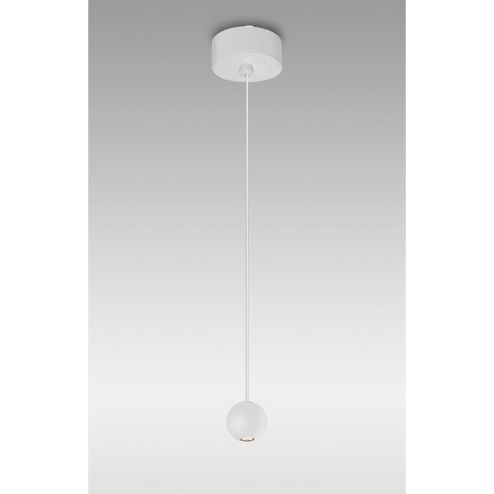 Mantra M8468 Gruissan LED Ball Pendant Matt White
