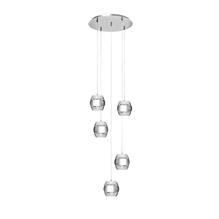 Mantra M5169 Khalifa LED Pendant Polished Chrome / Glass