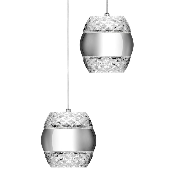 Mantra M5169 Khalifa LED Pendant Polished Chrome / Glass