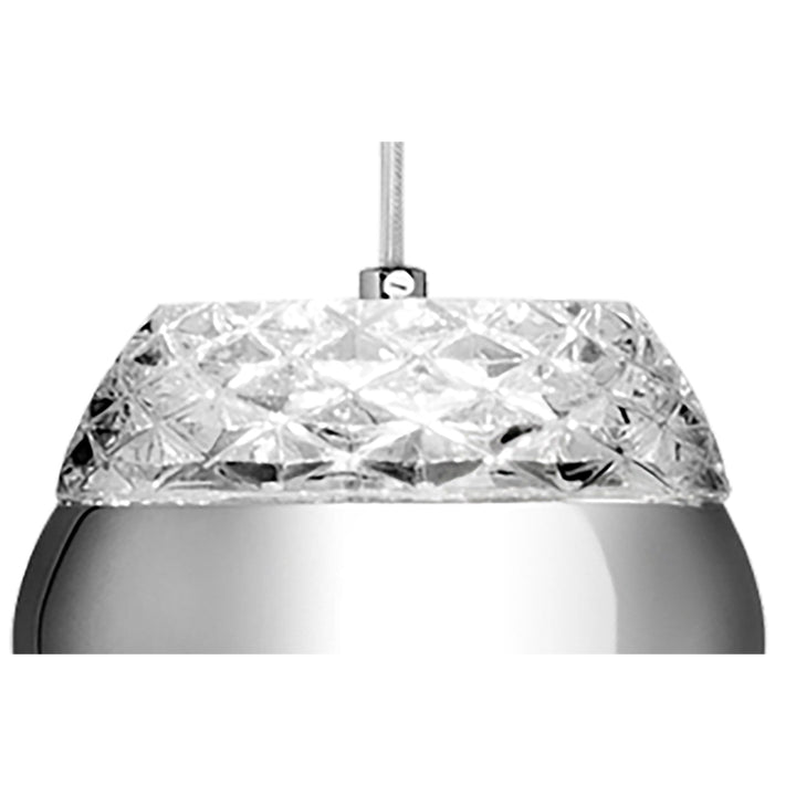 Mantra M5169 Khalifa LED Pendant Polished Chrome / Glass